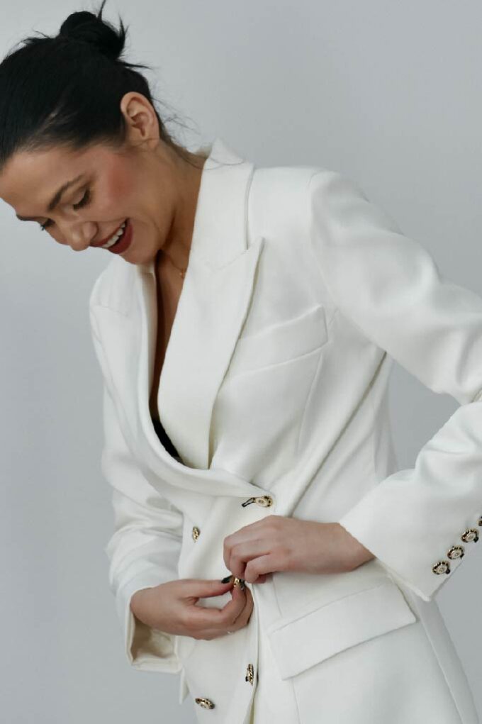 Dress Rook White rook blazer-dress - ESS