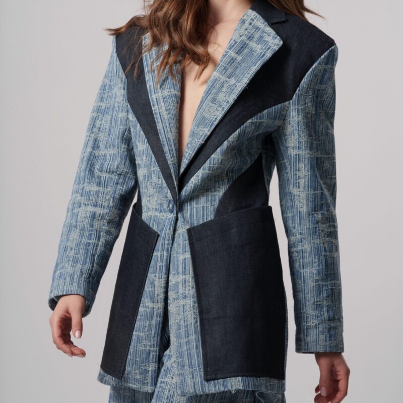 Mosaic Denim Blazer