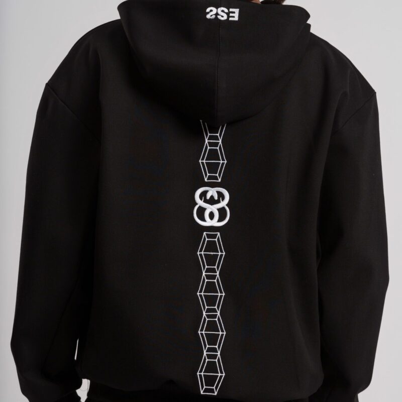 Endless Column Hoodie Black