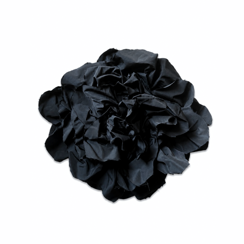 Black Flower Brooch